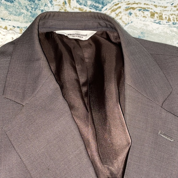 Pronto Uomo brown blazer suit jacket size - Picture 11 of 11